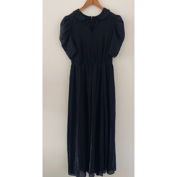 NWT Gal Meets Glam Jolene Black Shimmer Maxi Dress - Picture 5 of 12